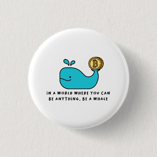 クリプトクジラTシャツ 缶バッジ (正面)