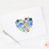 クリプトクラシックラウンドステッカー、光沢、3インチ ラウンドシール (封筒)