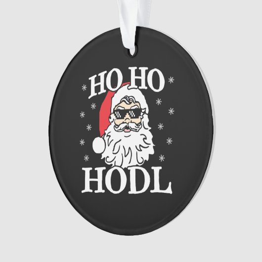 クリプトクリスマスサンタクリプトカレンシーHo Hodl オーナメント (正面)