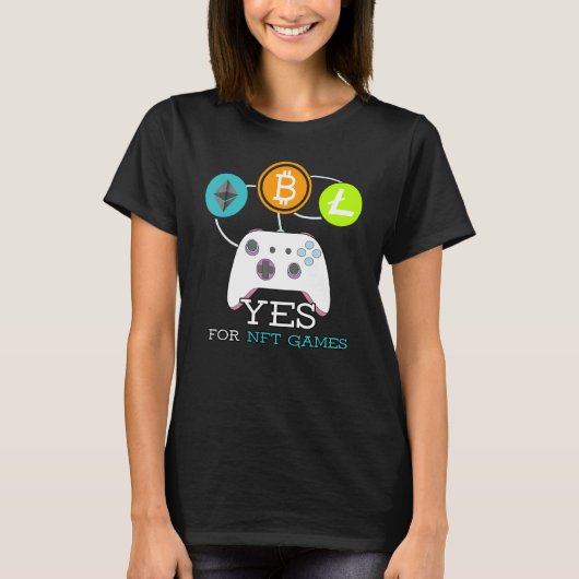 クリプトビデオNftゲームゲーマー Tシャツ (正面)