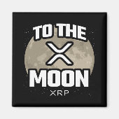 クリプトミームXRPからMoon Cryptocurrency引用文 マグネット (正面)