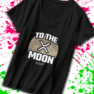 クリプトミームXRPからMoon Cryptocurrency引用文 Tシャツ