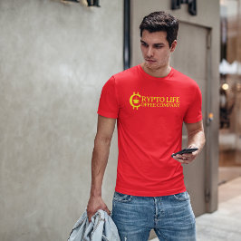 クリプトライフコーヒー会社のロゴ Tシャツ