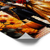 クリプト愛 – ハロウィーンのスケルトン絵を描カップル ポスター (角)