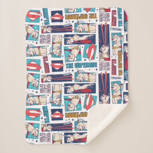 クリプト漫画パネルパターン シェルパブランケット (正面)