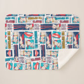 クリプト漫画パネルパターン シェルパブランケット (正面(横))