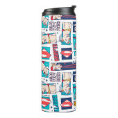 クリプト漫画パネルパターン タンブラー (回転左)