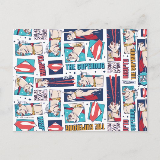 クリプト漫画パネルパターン ポストカード (正面)