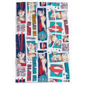 クリプト漫画パネルパターン ミディアムペーパーバッグ (正面)