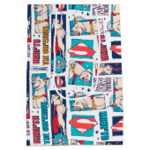 クリプト漫画パネルパターン ミディアムペーパーバッグ (裏面)