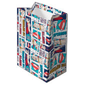 クリプト漫画パネルパターン ミディアムペーパーバッグ (裏面アングル)