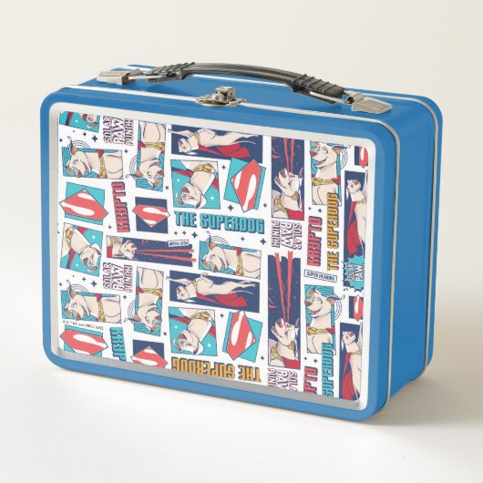 クリプト漫画パネルパターン メタルランチボックス (正面)