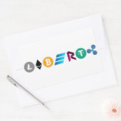 クリプト自由ステッカー 長方形シール (封筒)