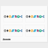 クリプト自由ステッカー 長方形シール (シート)