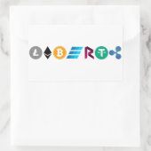 クリプト自由ステッカー 長方形シール (バッグ)