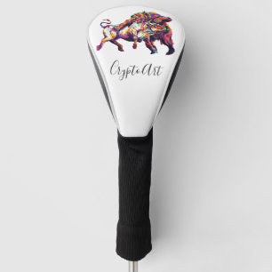 クリプト走ブルまたはベア数々のマーケットカラー ゴルフヘッドカバー