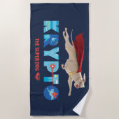 クリプト・すごいザ・ドッグ ビーチタオル (正面)