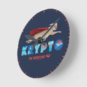 クリプト・すごいザ・ドッグ ラウンド壁時計 (傾斜)