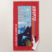 クリプト・アウター・宇宙・トゥ・メトロポリス ビーチタオル (正面)