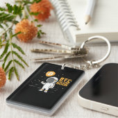 クリプtowahrung Bitcoin宇宙飛行士BTCから月へ キーホルダー (正面右)