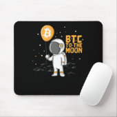 クリプtowahrung Bitcoin宇宙飛行士BTCから月へ マウスパッド (マウス)