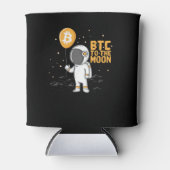 クリプtowahrung Bitcoin宇宙飛行士BTCから月へ 缶クーラー (正面)