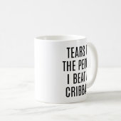 クリベッジで負かした人々の涙が面白い コーヒーマグカップ (正面右)