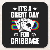 クリベッジカードゲーム機用クリベッジボーおもしろいド スクエアペーパーコースター (正面)