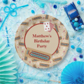 クリベッジゲームをテーマにしたパーソナライズされたパーティー ペーパープレート (パーティー)