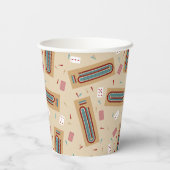 クリベッジゲームをテーマにしたパーソナライズされたパーティー 紙コップ (裏面)