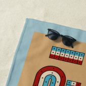 クリベッジゲーム遊ボードとピース ビーチタオル (インサイチュ)