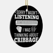 クリベッジボードプレーヤーカードゲームルールク遊リブ セラミックオーナメント (右)