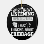 クリベッジボードプレーヤーカードゲームルールク遊リブ セラミックオーナメント (左)