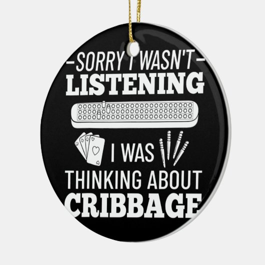 クリベッジボードプレーヤーカードゲームルールク遊リブ セラミックオーナメント (左)