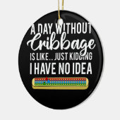 クリベッジボードプレーヤーカードゲームルールク遊リブ セラミックオーナメント (左)