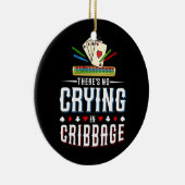 クリベッジボードプレーヤーカードゲームルール遊クリブ セラミックオーナメント (右)