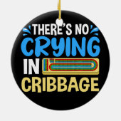 クリベッジボードプレーヤーカードゲームルール遊クリブ セラミックオーナメント (裏面)