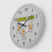 クリベッジロック ラージ壁時計 (傾斜)