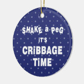 クリベッジ時間 セラミックオーナメント (左)