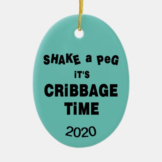 クリベッジ時間 セラミックオーナメント (正面)