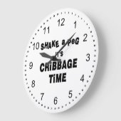 クリベッジ時間 ラージ壁時計 (傾斜)