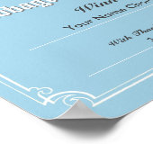 クリベッジ競争優勝者の証明書ポスター ポスター (角)