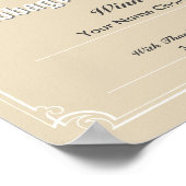 クリベッジ競争優勝者の証明書ポスター ポスター (角)