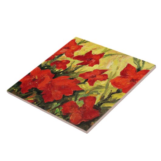 クリマチス赤い花 タイル (側面)