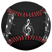 クリマティックGクレフ、 音符記号ミュージックブラック ソフトボール (正面)