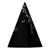 クリマティックGクレフ、 音符記号ミュージックブラック パーティーハット (裏面)