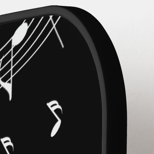 クリマティックGクレフ、 音符記号ミュージックブラック ピックルボールラケット (左詳細)