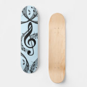 クリマティックGクレフ、 音符記号ミュージックブルー スケートボード (正面)