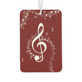 クリマティックGクレフ、 音符記号ミュージックレッド カーエアーフレッシュナー (裏面)