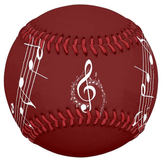 クリマティックGクレフ、 音符記号ミュージックレッド ソフトボール (正面)